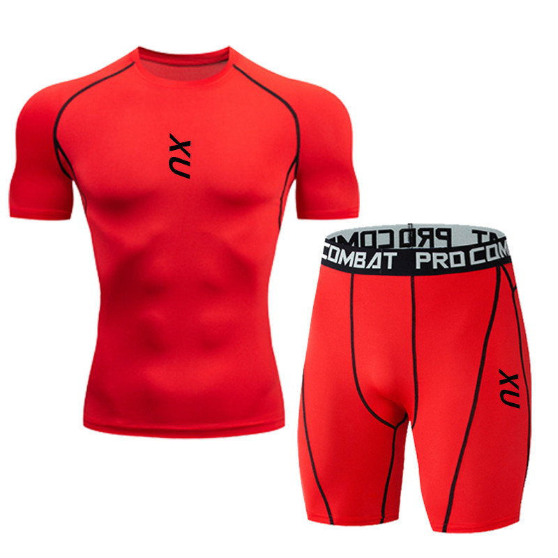 New men's running tight T-shir - T Shirt Tight Fit ulasan dan harga