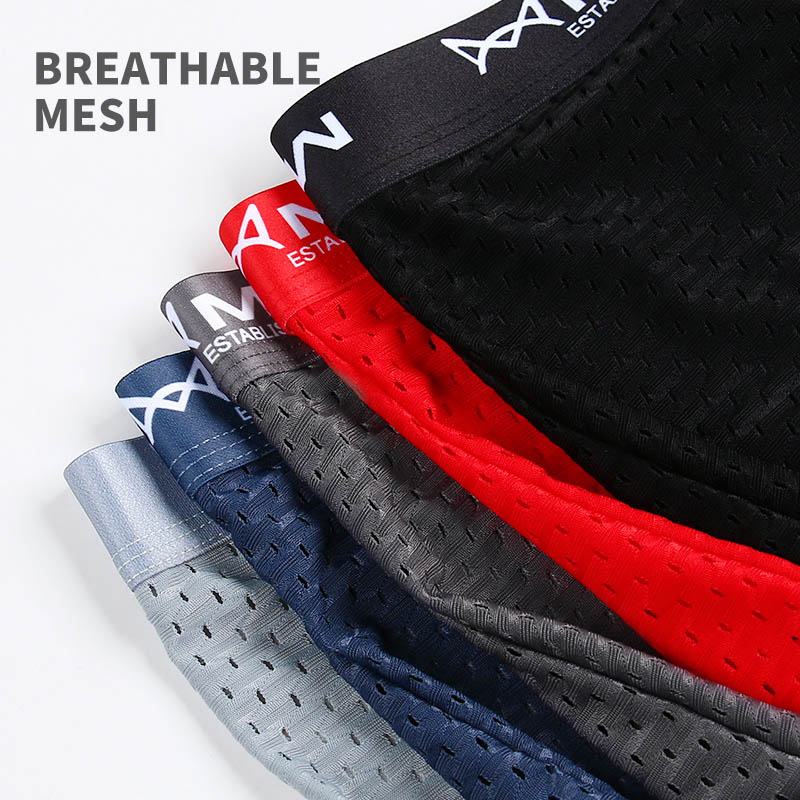 MiiOW 4Pcs Ice Silk Men Underw - Boxer Shorts Modal ulasan dan harga