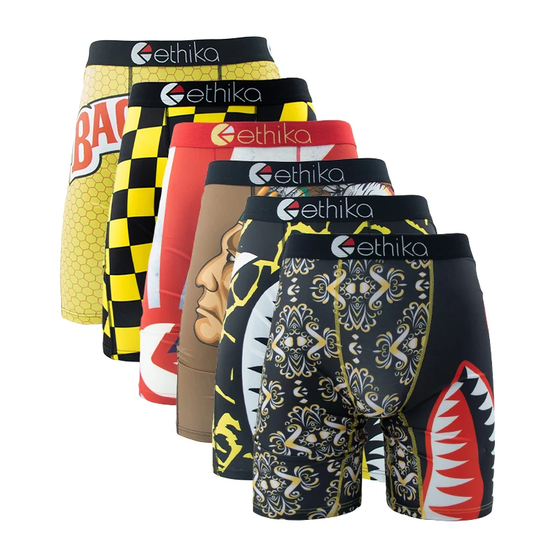 ETHIKA 6Pcs Men Underwear Boxe - Trunk Breathable Men ulasan dan harga