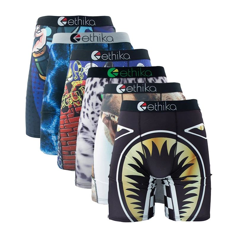 ETHIKA 6Pcs Men Underwear Boxe - Trunk Breathable Men ulasan dan harga