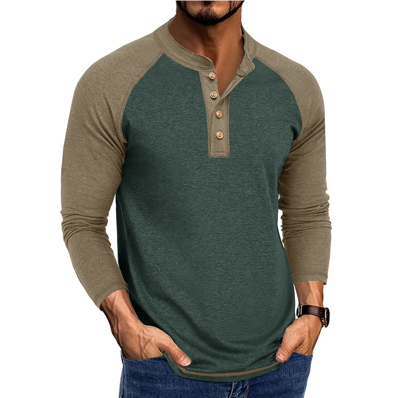 Men's New Long Sleeve Henley S - Base Layer Top ulasan dan harga