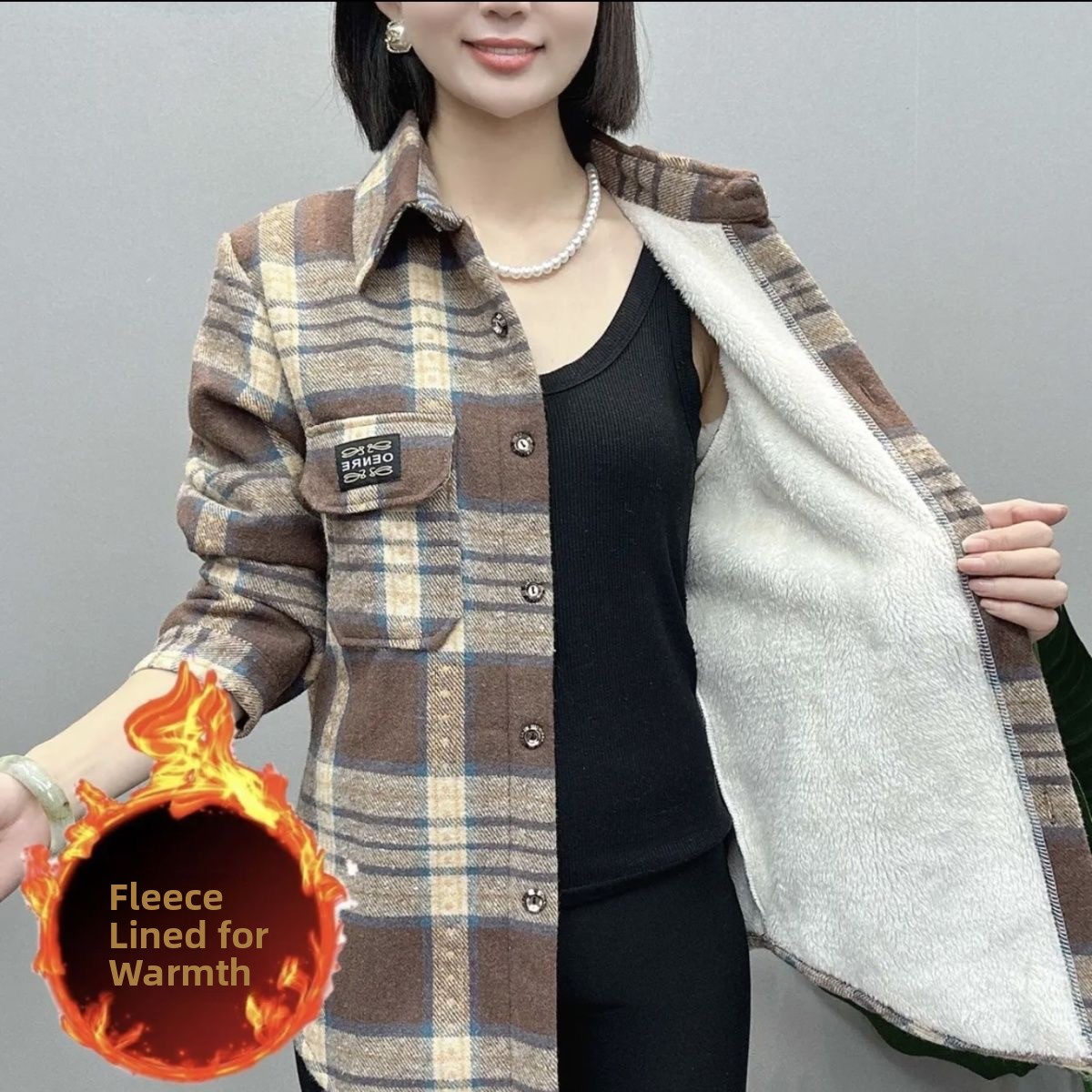 Thickened Fleece Flannel Plaid - Thermal Long John ulasan dan harga