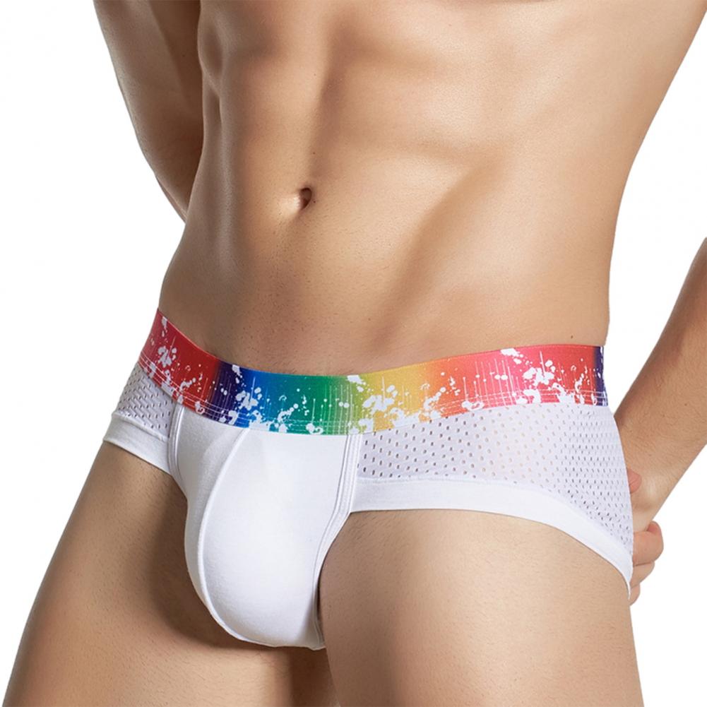 Men Briefs Soft Breathable Mes - Mesh Sport Boxer ulasan dan harga